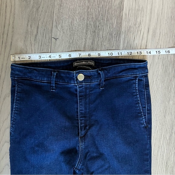 Abercrombie & Fitch Blue Flare Wide Leg Jeans - Picture 9 of 11